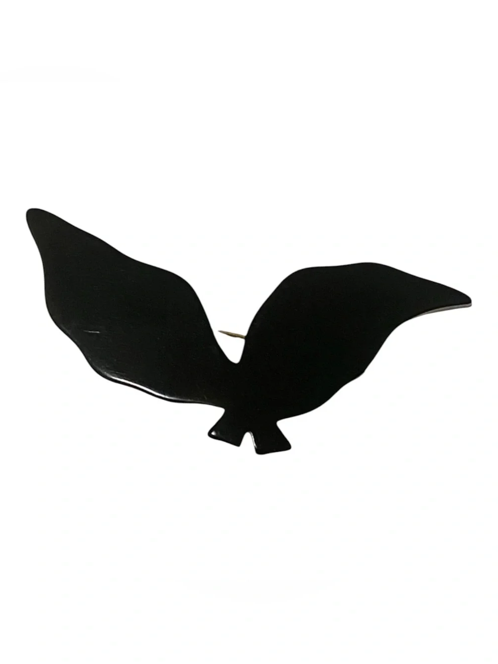 Vintage‎ 1970’s Abstract Black Bird Barrette, Deadstock